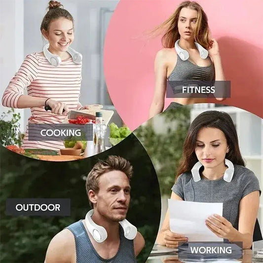 Ventilador portátil de cuello con carga USB