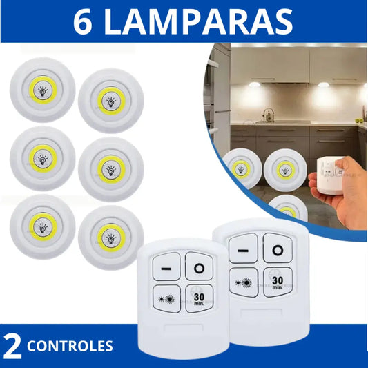 Kit Lamparas Control Remoto x6